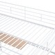 preview thumbnail 15 of 28, Artsy Full Size Metal Loft Bed with Desk and Metal Grid, Stylish Metal Frame Bed with Lateral Storage Ladder and Wardrobe, White