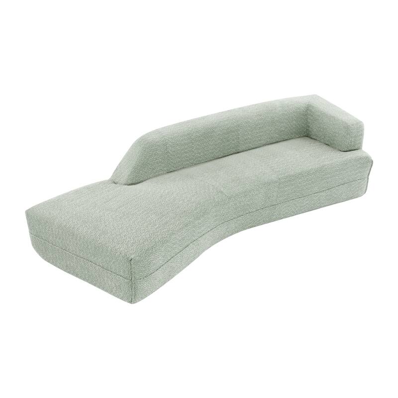 109.4" Modern Boucle Fabric Curved Sofa
