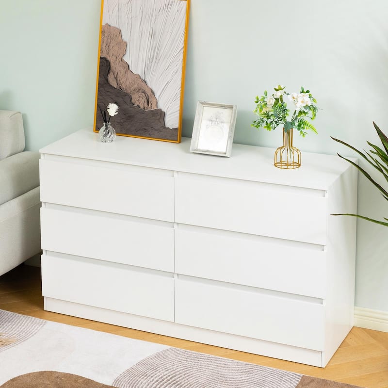 Durable 6-Drawer Dresser with Scratch