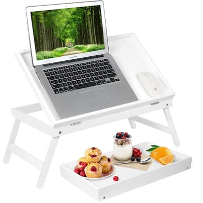 Bed Tray Table Breakfast Food Tray - 19.68"D x 12.2"W x 6.69"H