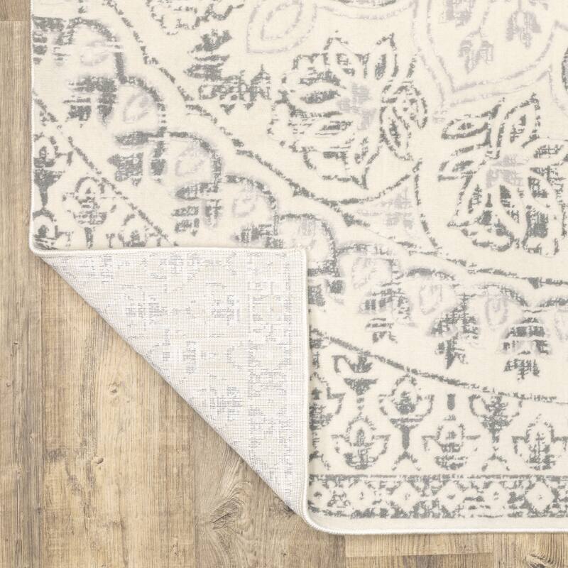 Style Haven Cosette Center Floral Medallion High-Low Pile Area Rug