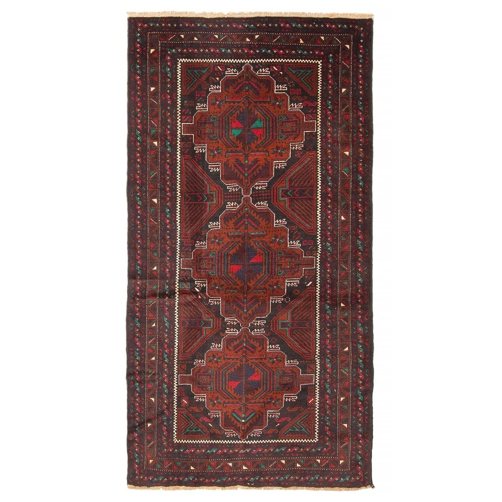 ECARPETGALLERY Hand-knotted Teimani Black Wool Rug - 3'8 x 7'1