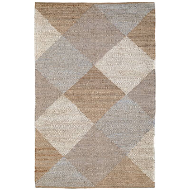 Terra by Obeetee Sona Mabel Brown Rug - Straw Stripe - 3' x 5'