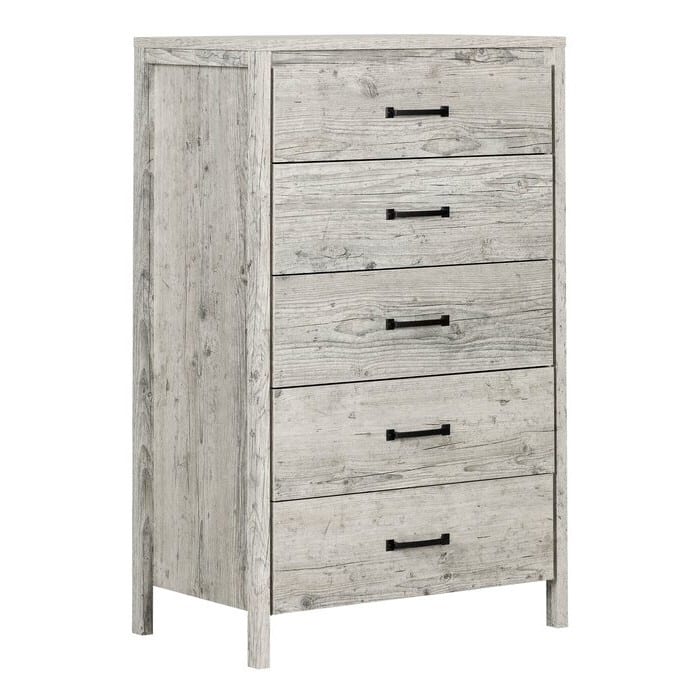 Engineered Wood Modern Drawer Storage Dresser with Smooth Glides