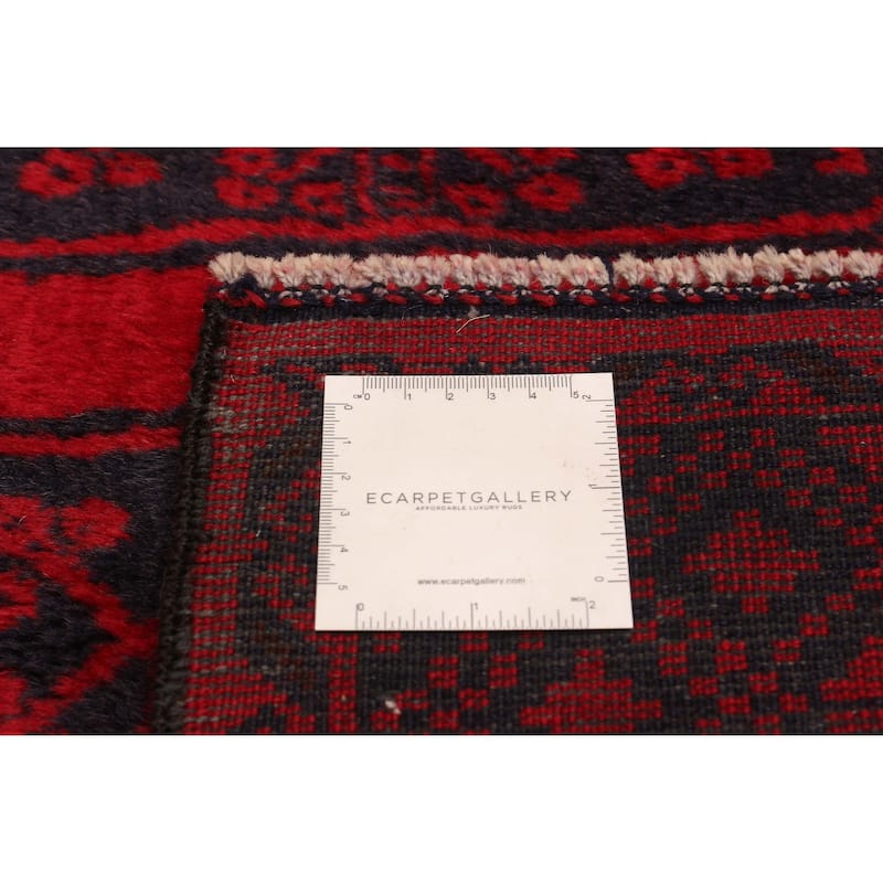 ECARPETGALLERY Hand-knotted Teimani Red Wool Rug - 6'3 x 10'0
