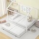 preview thumbnail 21 of 32, Roomfitters Full Size Metal House Bed with Fence, Space-Saving Design with Trundle, Fun and Functional