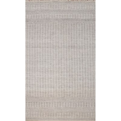 Hand Woven Oriental 100% Wool Carpet Traditional Geometric Multi-Colored Durrie-Kilim Area Rug - 8' 3'' X 5' 1''