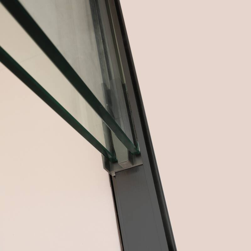 Shower Door 48" W x 76"H Double Sliding Shower - Black