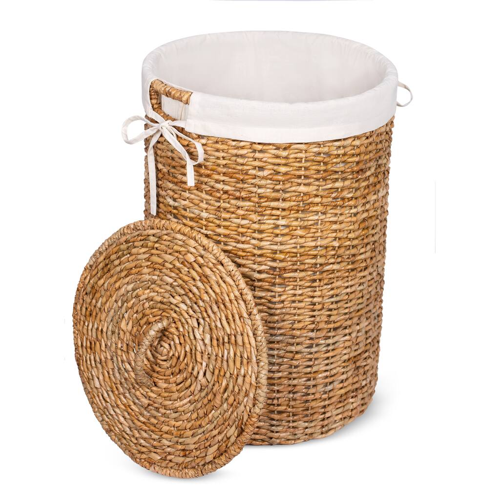 BirdRock Home Seagrass Laundry Hamper with Liner