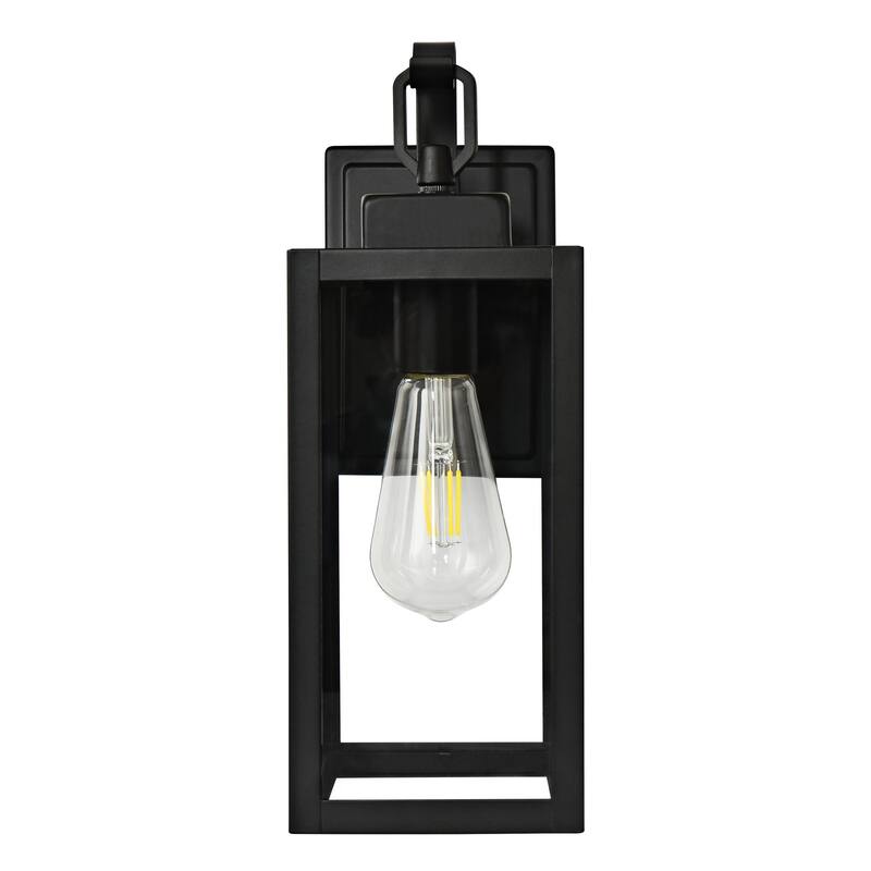 2PK-1 Light Outdoor Matte Black Wall Sconce Lantern - 5"x6.7"x13.78"