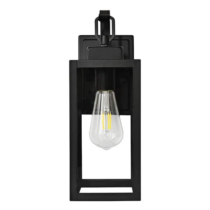 4PK-1 Light Outdoor Matte Black Wall Sconce Lantern - 5"x6.7"x13.78"