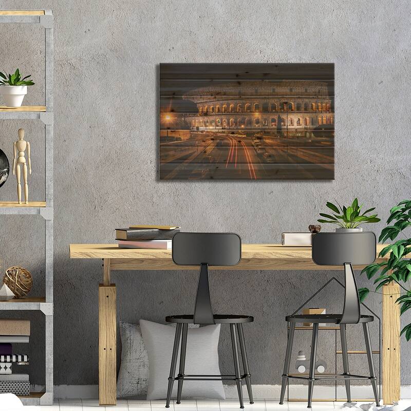 Colosseum V Print On Wood by Jon Bilous - Multi-Color