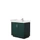 Option Green, Nickel Trim, White Cultured Marble Top