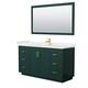 Option Green, Gold Trim, White Quartz Top