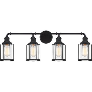 Ludlow 4-Light Bathroom Vanity Light in Earth Black
