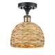 Option Black Antique Brass / Natural Rattan