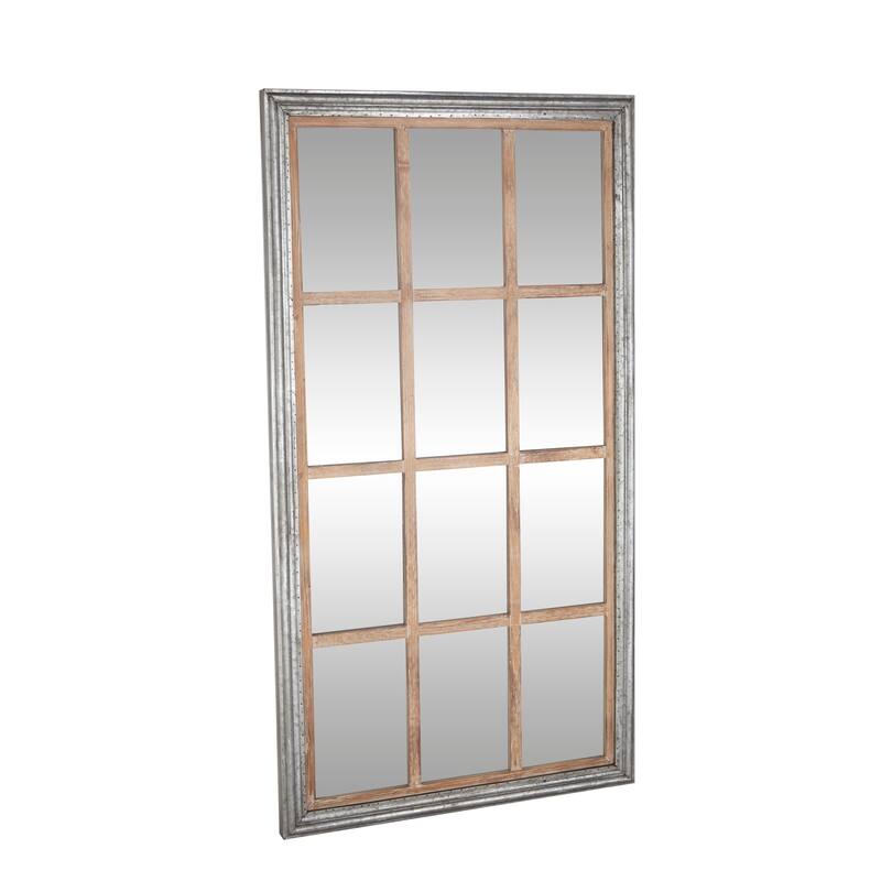 Brown Glass Farmhouse Wall Mirror 67 x 35 x 2 - 35 x 2 x 67