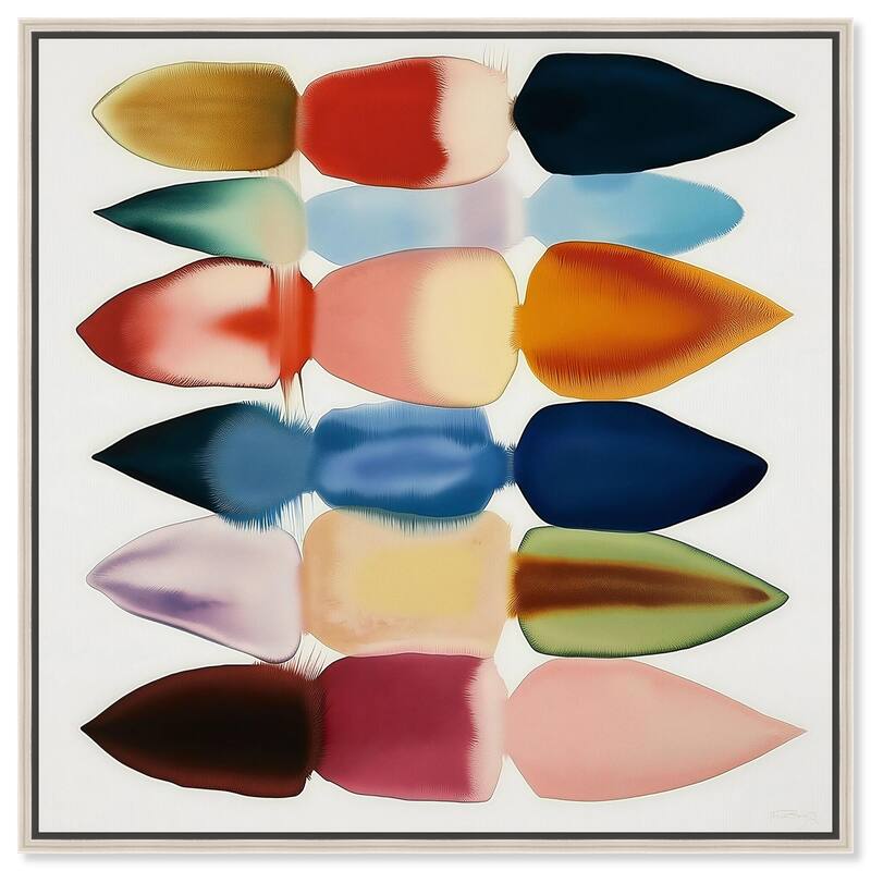 Watercolor Collage Canvas by Art Remedy - 30" x 30" - Silver