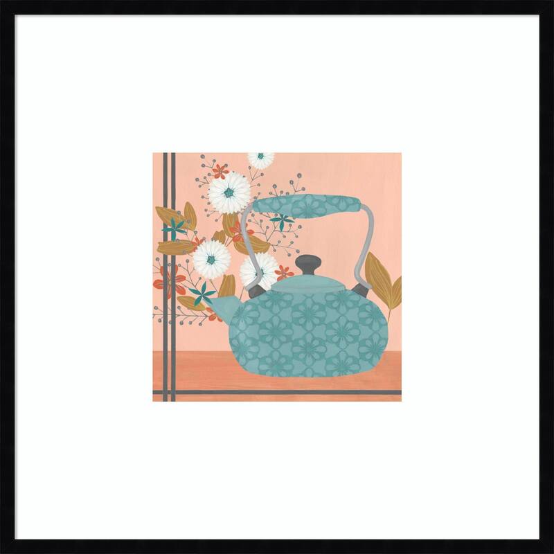 Whimsical Kitchen No. 3 by June Erica Vess Wood Framed Wall Art Print