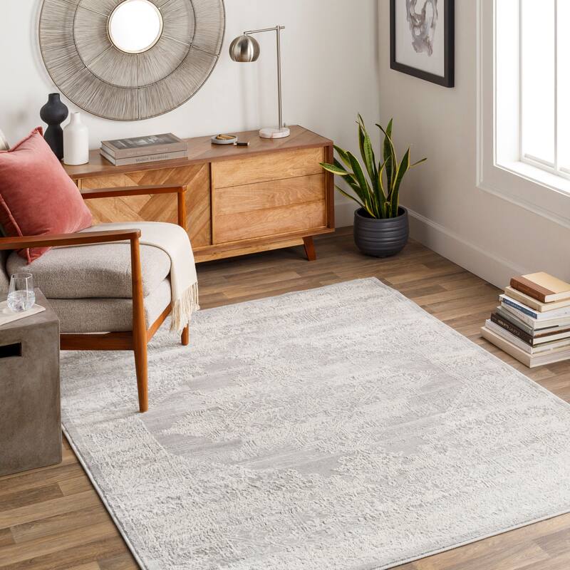 Livabliss Uranus Distressed Medallion Area Rug