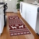 preview thumbnail 94 of 152, Machine Washable Indoor/ Outdoor Christmas Sweater Chantille Rug Red - 2'3" x 7'6"