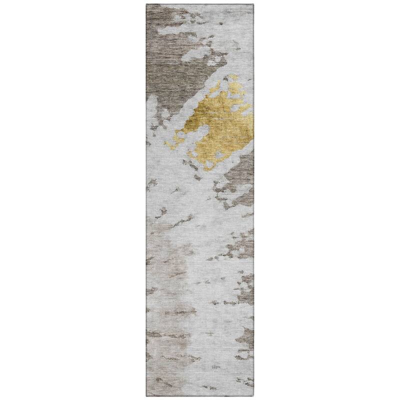 Machine Washable Indoor/ Outdoor Chantille Tie Dye Modern Rug