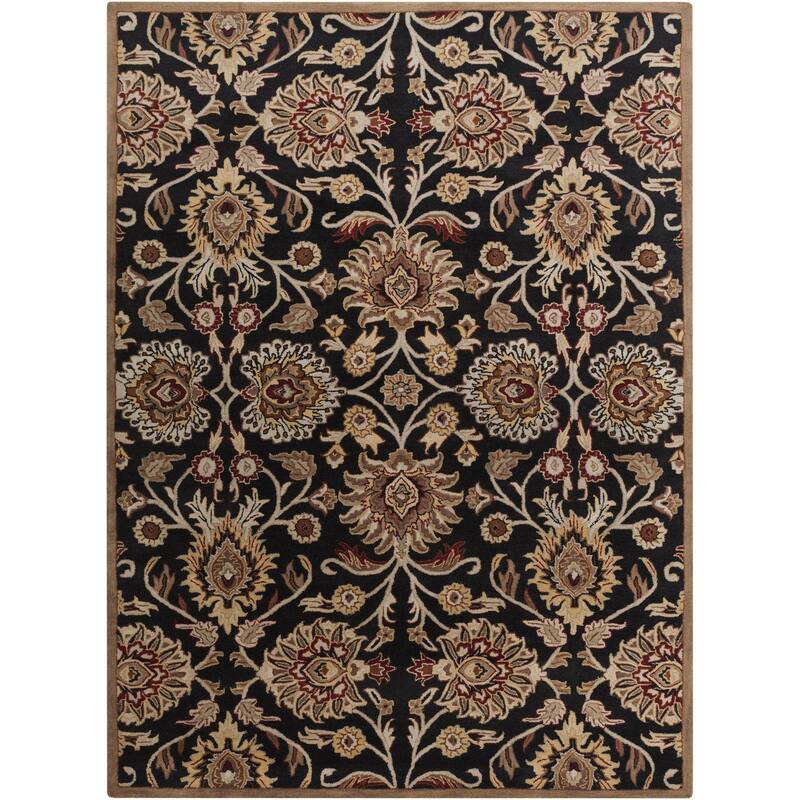 Livabliss Caesar Updated Traditional Paisley Hand Tufted Area Rug. - Black - 8' x 11'