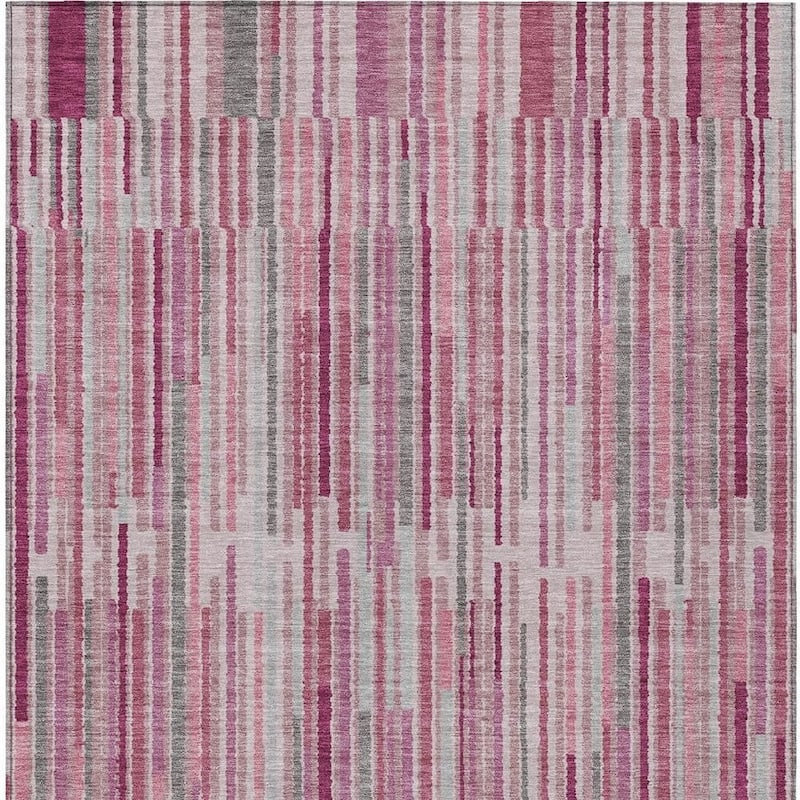 HomeRoots Striped Transitional Rectangle Outdoor Rug