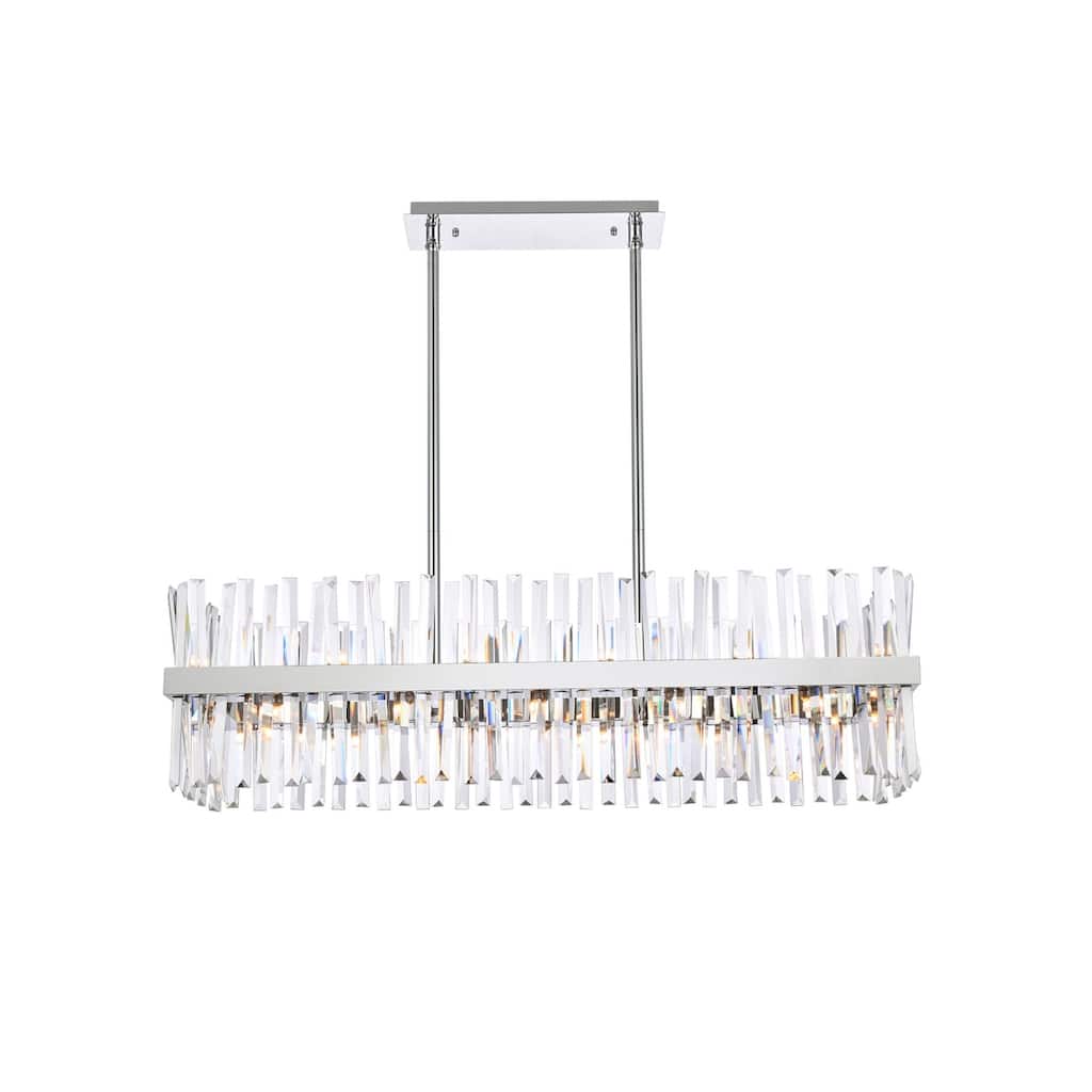 Indigo Home 42 inch crystal rectangle chandelier light