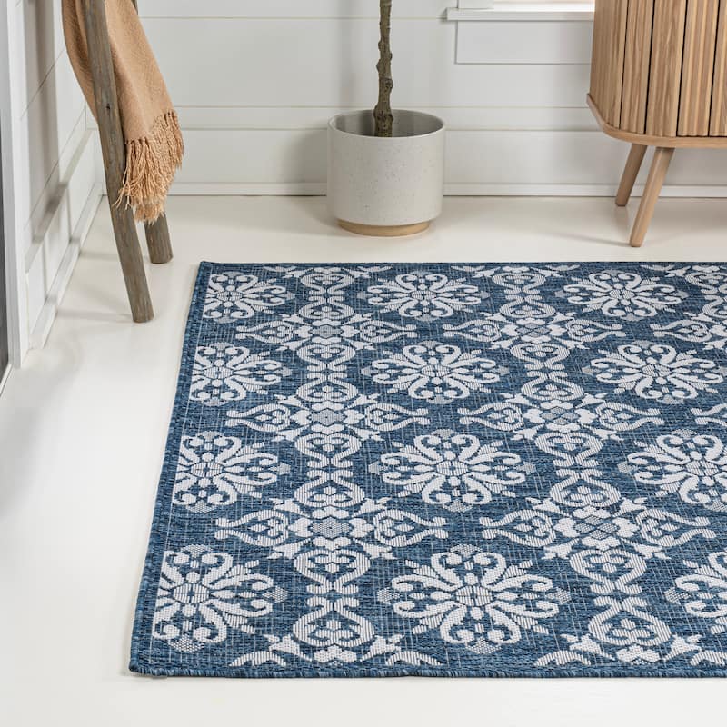JONATHAN Y Maribel Traditional Mediterranean Tile Design Indoor/Outdoor Area Rug