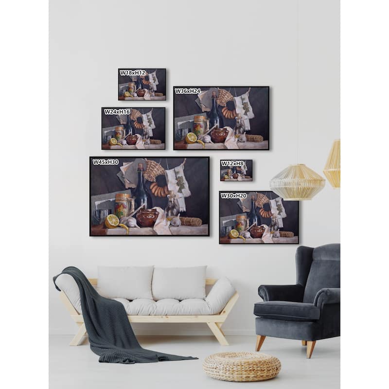 Cooking Is an Art Floater Framed Print on Canvas
