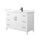 Option White, Black Trim, White Cultured Marble Top