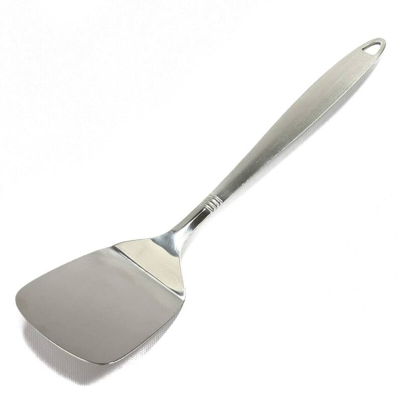 Chef Craft 12.5" Stainless Steel Solid Turner Spatula with Attractive Brushed Finish Handle - 1 Pack
