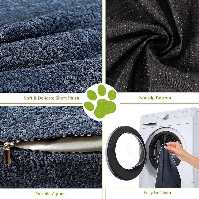 WOWMAX Orthopedic Dog Beds For Extra Large Dogs, With Extra Pillows, Non Slip Bottom Couch Bed With Washable Removable Cover