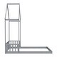 preview thumbnail 8 of 7, Full Size Roof-Framed Headboard Floor Bed Frame with Headboard Guardrails, without Slats, No Need Spring Box, Grey
