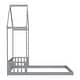 preview thumbnail 29 of 95, House-shaped Roof Headboard Floor Bed without slats