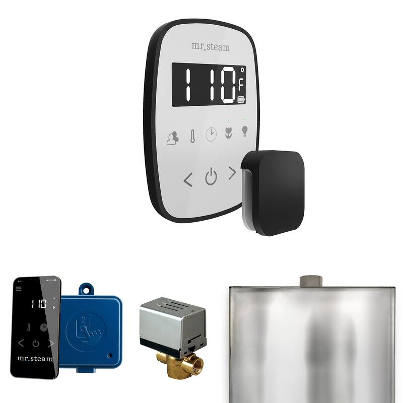 Mr Steam BF Butler Flex Package Steam Shower Control Package with - White / Matte Black