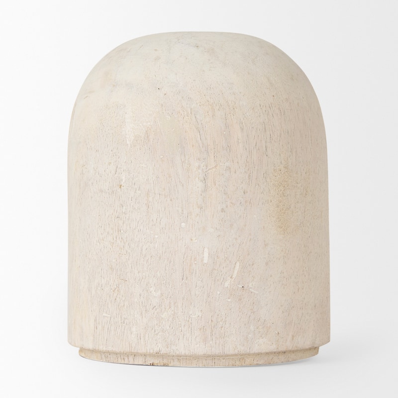 Knox Large Gray-Wash Wood Decorative Object