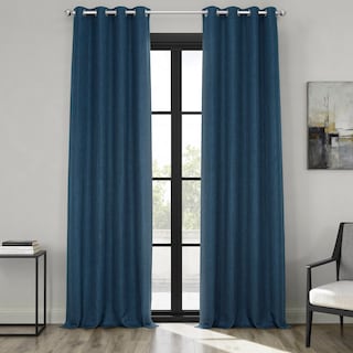 Exclusive Fabrics Grommet Textured Faux Linen Room Darkening Curtains for Bedroom & Living Room Curtains (1 Panel)