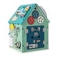 preview thumbnail 4 of 9, Montessori Play House with Sensory Games and Interior Storage Space-Blue - 13" x 13" x 18"