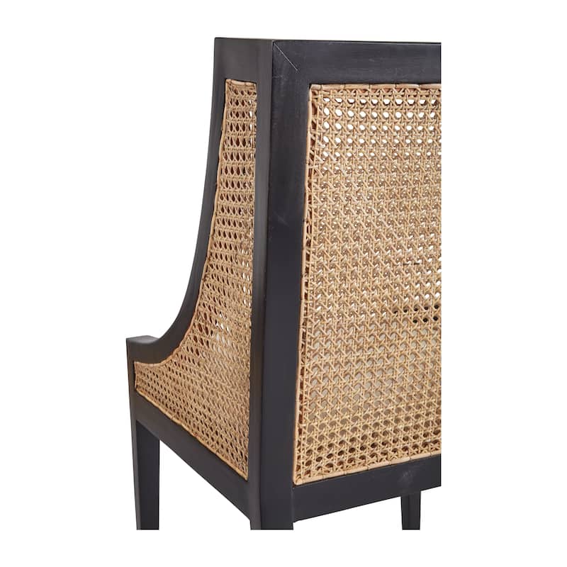 Loudoun Mahogany and Linen Upholstered Arm Chair by Furniture Classics
