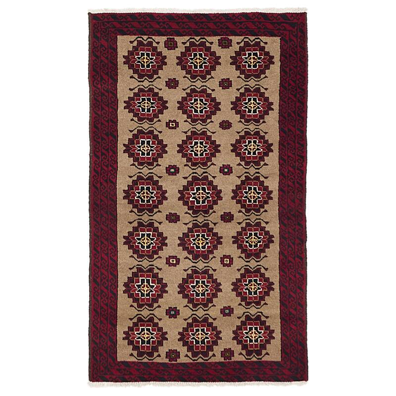 ECARPETGALLERY Hand-knotted Teimani Tan Wool Rug - 3'4 x 5'8