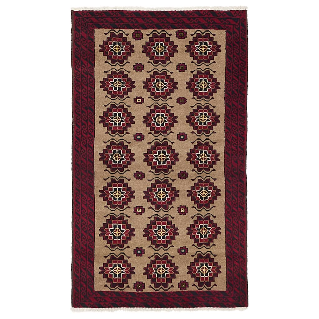 ECARPETGALLERY Hand-knotted Teimani Tan Wool Rug - 3'4 x 5'8