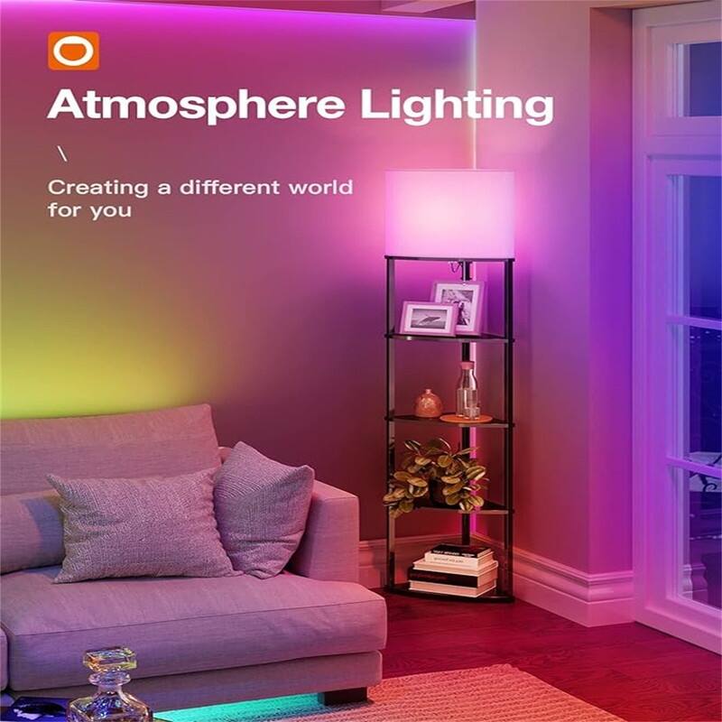 Shelf Floor Lamp - 12"D x 12"W x 70"H