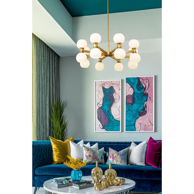 Artemis by Z-Lite 16 Light Chandelier in Modern Gold