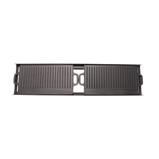 Black Patio BBQ Grill Shelf with Two Cooking Pan