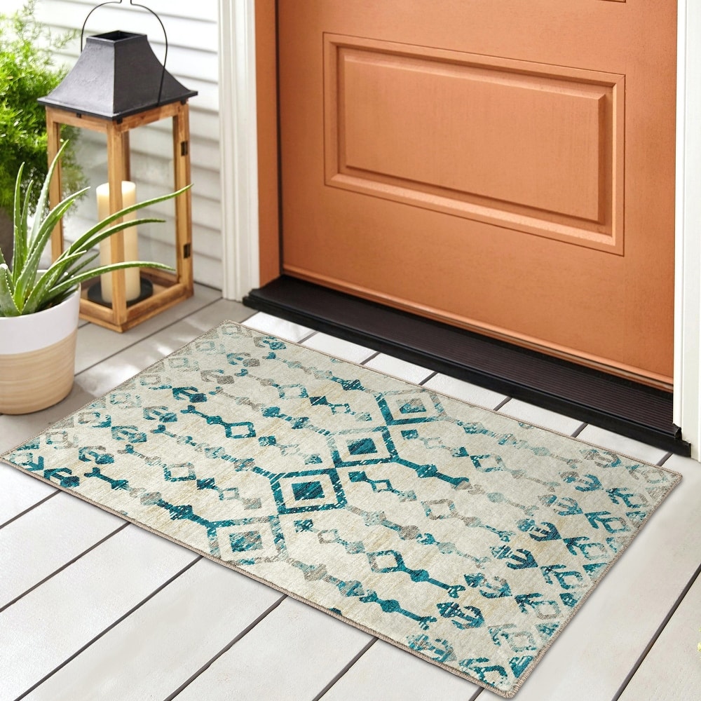 Indoor/ Outdoor Addison Bravado Morroccan Washable Area Rug