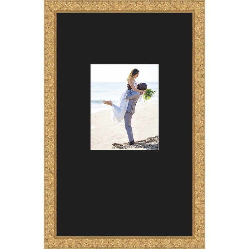 Lila Picture Frame, Photo Frame - 16x26 Matted Black 8x10 - Lila Gold