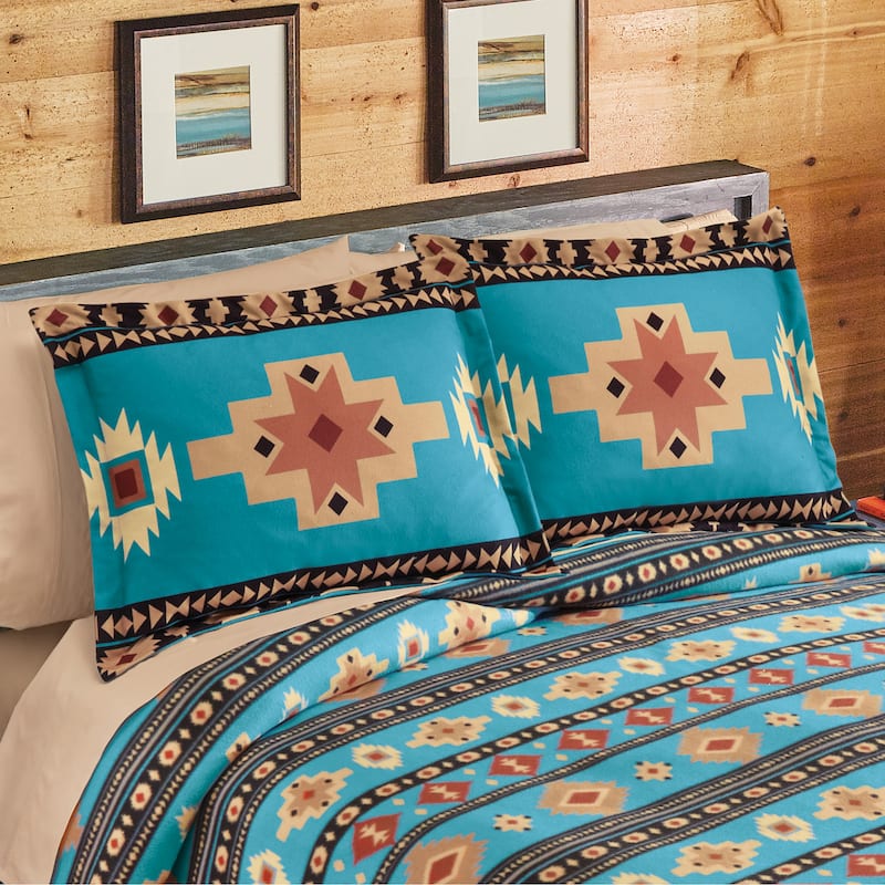 Colorful Aztec Southwest Fleece Pillow Sham - Bed Bath & Beyond - 38427442