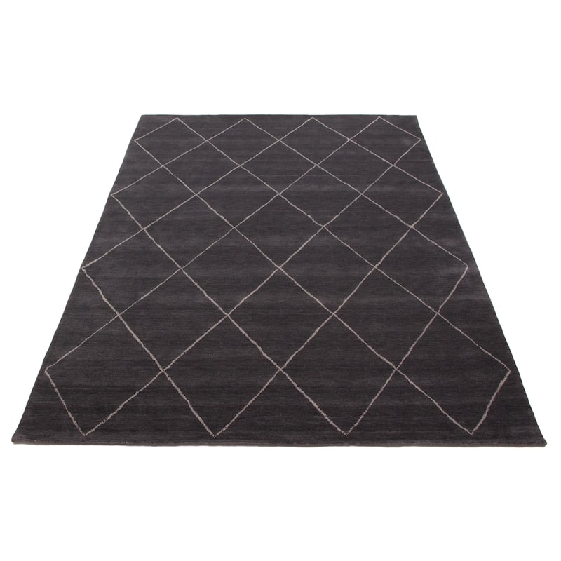 Kashkuli Gabbeh Grey Rug 6'7" x 9'9" - 6'7 x 9'9